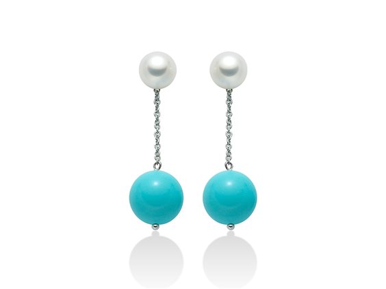 Orecchini Miluna Donna Terra E Mare in Argento Corallo PER2066 - PER2066